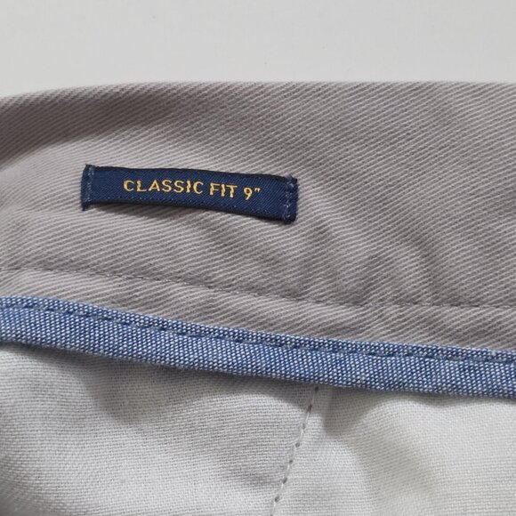 Polo Ralph Lauren Chino Shorts Mens 42 Gray Pockets Zip Cotton Classic Fit 9" - Picture 11 of 14